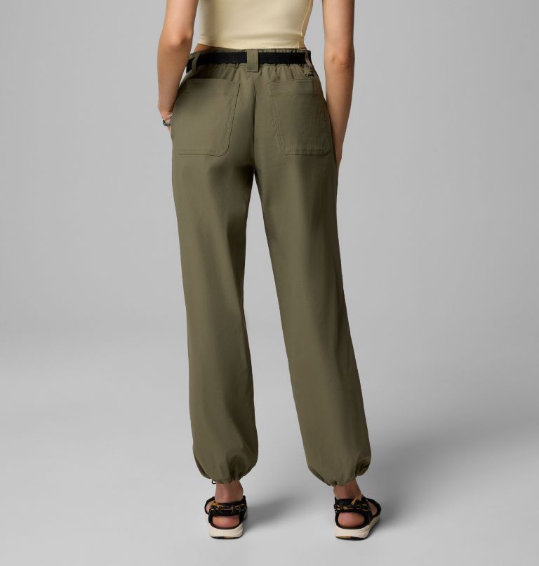 Women's Brea Falls Nylon Pants, Color: Stone Green, image 3