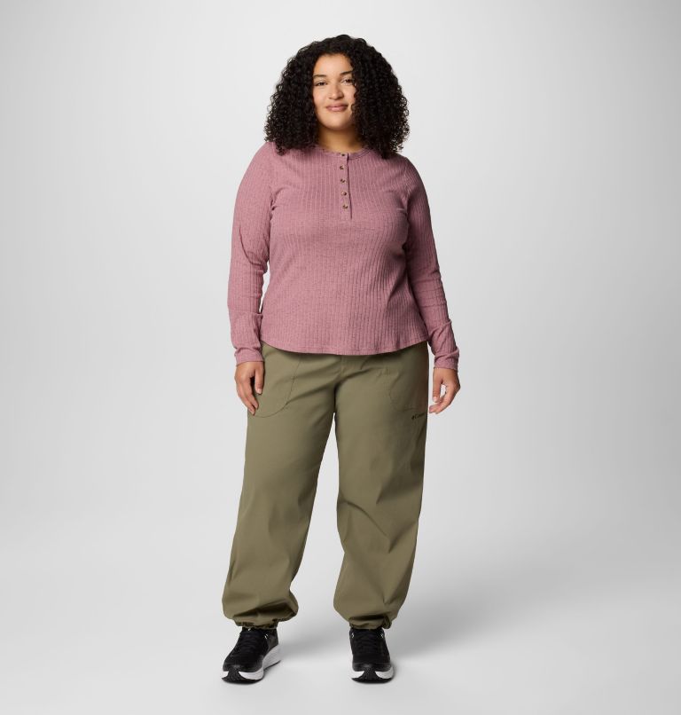 Women's Brea Falls Nylon Pants - Plus Size, Color: Stone Green, image 3