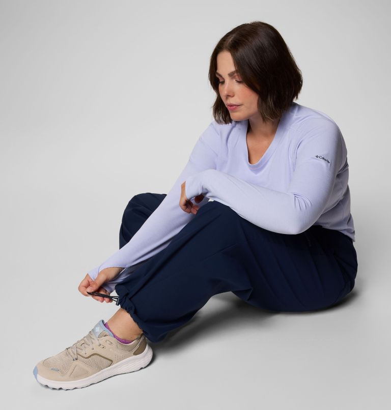 Women's Brea Falls Nylon Pants - Plus Size, Color: Collegiate Navy, image 7