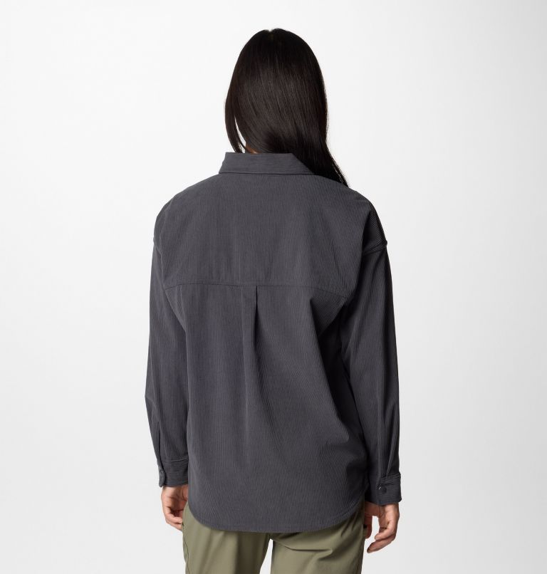 Women's Blue Point Creek Corduroy Shirt Jacket, Color: Shark, image 2