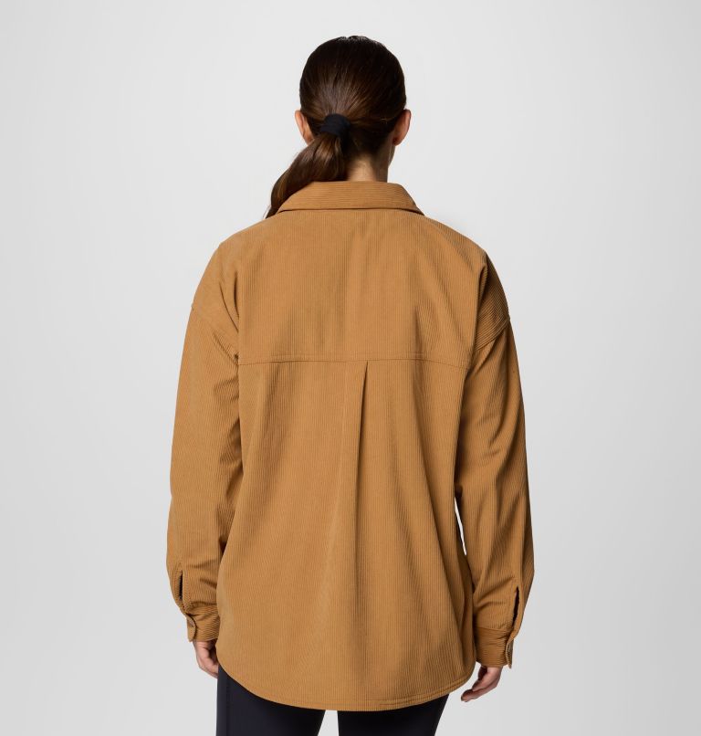 Women's Blue Point Creek Corduroy Shirt Jacket, Color: Camel Brown, image 2