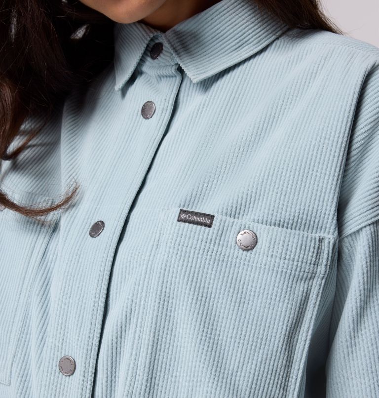 Women's Blue Point Creek Corduroy Shirt Jacket, Color: Crushed Blue, image 7