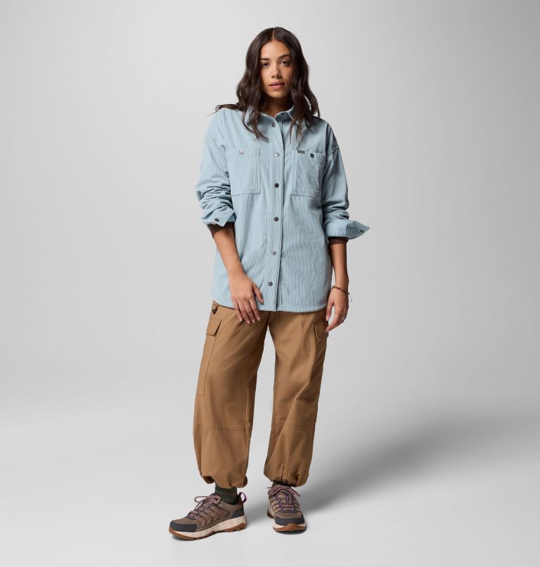 Women's Blue Point Creek Corduroy Shirt Jacket, Color: Crushed Blue, image 9