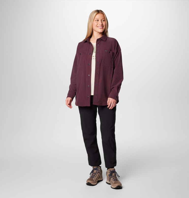 Women's Blue Point Creek Corduroy Shirt Jacket, Color: Moonvista, image 3