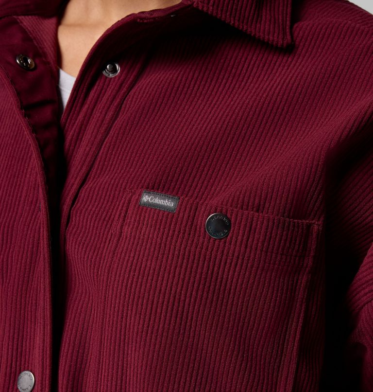 Women's Blue Point Creek Corduroy Shirt Jacket, Color: Rich Wine, image 7