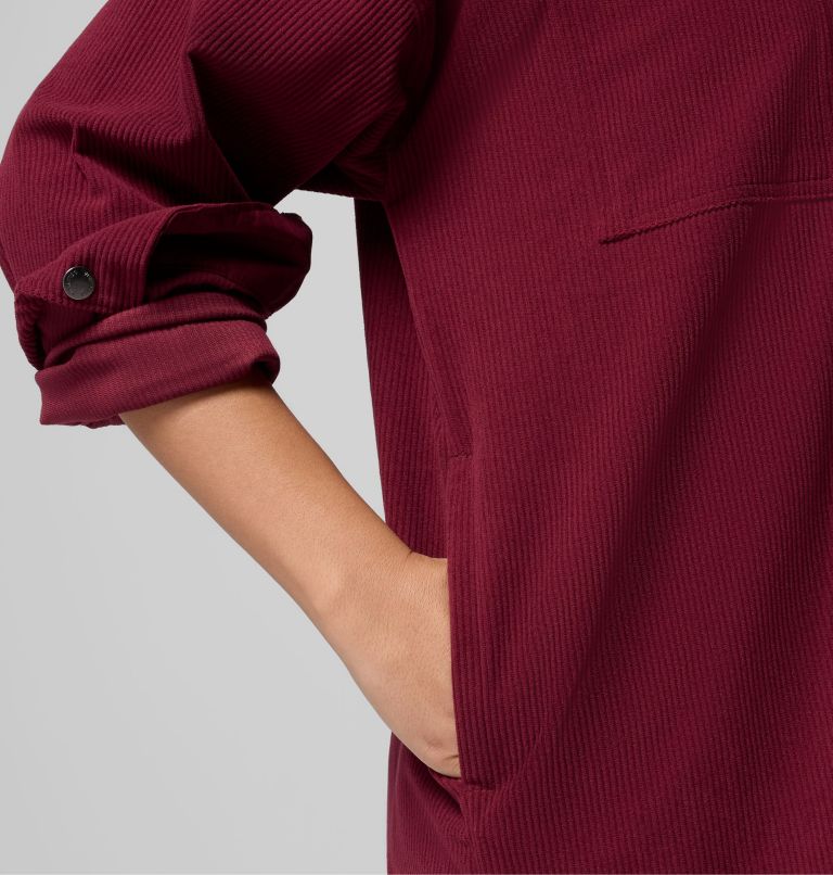 Women's Blue Point Creek Corduroy Shirt Jacket, Color: Rich Wine, image 8