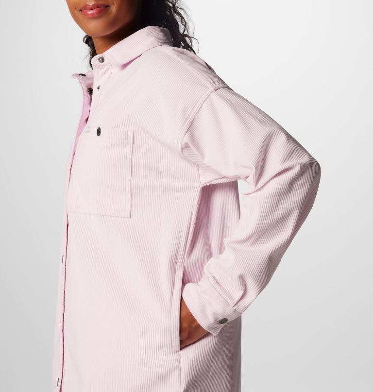 Women's Blue Point Creek Corduroy Shirt Jacket, Color: Pink Dawn, image 6