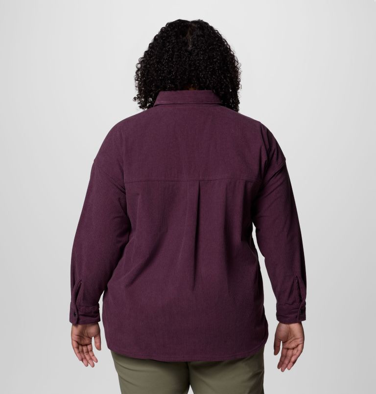 Manteau-chemise en velours côtelé Blue Point Creek pour femmes – Grandes tailles, Color: Moonvista, image 2