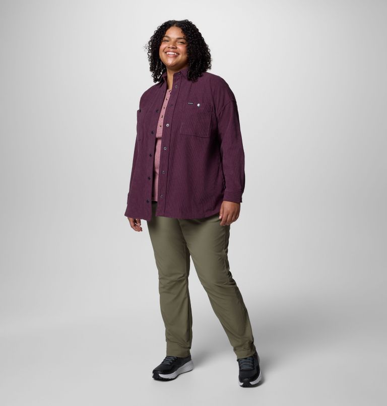 Manteau-chemise en velours côtelé Blue Point Creek pour femmes – Grandes tailles, Color: Moonvista, image 6