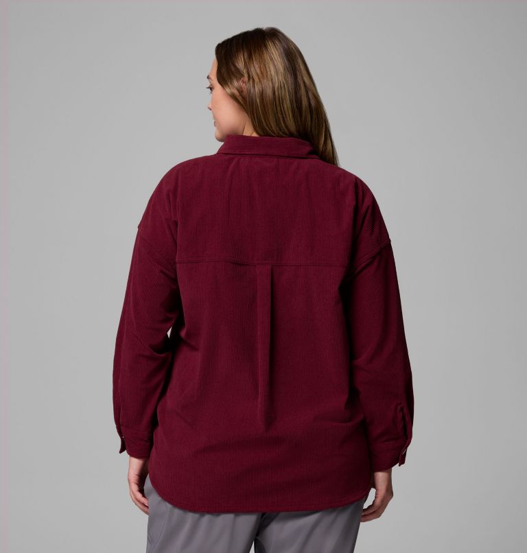 Women's Blue Point Creek Corduroy Shirt Jacket - Plus, Color: Rich Wine, image 3