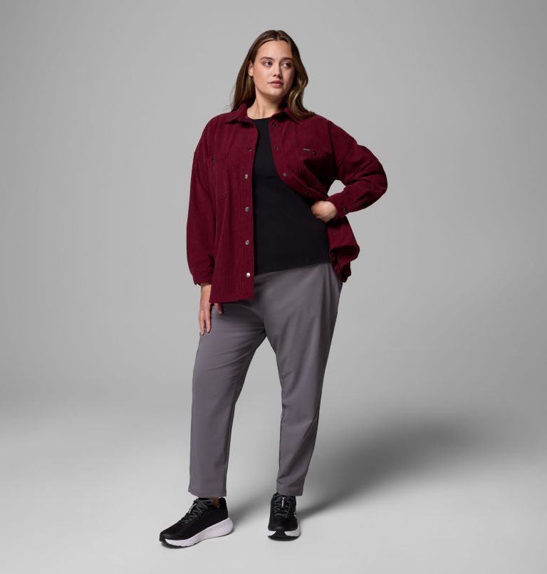 Women's Blue Point Creek Corduroy Shirt Jacket - Plus, Color: Rich Wine, image 2