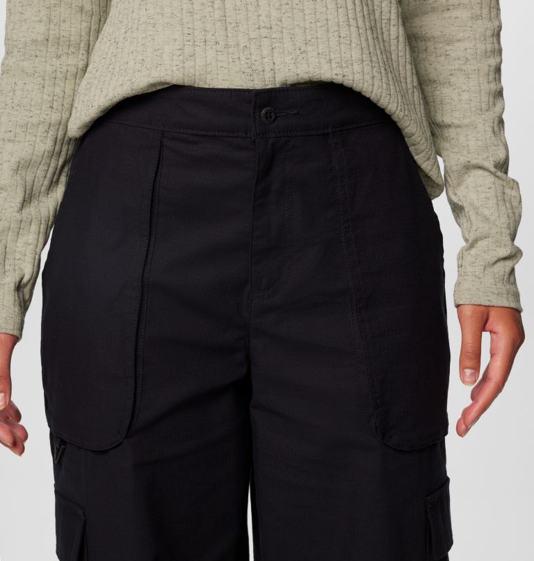 Women's Brea Falls Cotton Ripstop Cargo Trousers, Color: Black, image 5