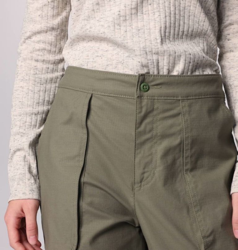 Women's Brea Falls Cotton Ripstop Pants, Color: Stone Green