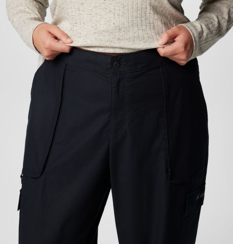 Women's Brea Falls Cotton Ripstop Pants - Plus Size, Color: Black, image 5
