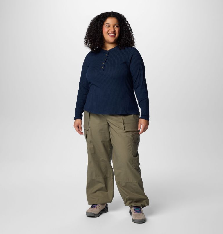 Women's Brea Falls Cotton Ripstop Pants - Plus Size, Color: Stone Green, image 3