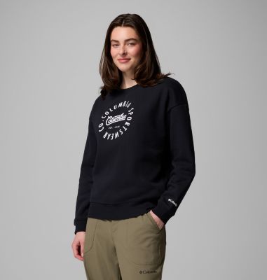 Women's Meridian Creek Sweatshirt, Color: Black, Columbia All Around, image 3