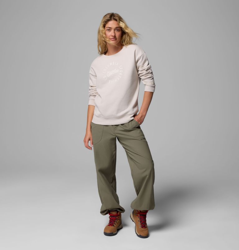 Women's Meridian Creek Crew Shirt, Color: Dark Stone, Columbia All Around, image 2