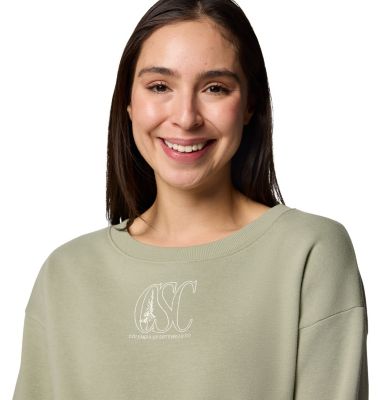 Women's Meridian Creek Sweatshirt, Color: Safari, Treehugger, image 4