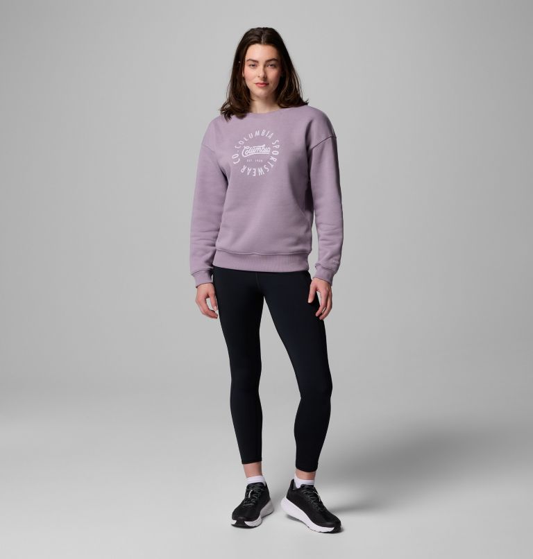 Women's Meridian Creek Crew Shirt, Color: Shale Purple, Columbia All Around, image 5