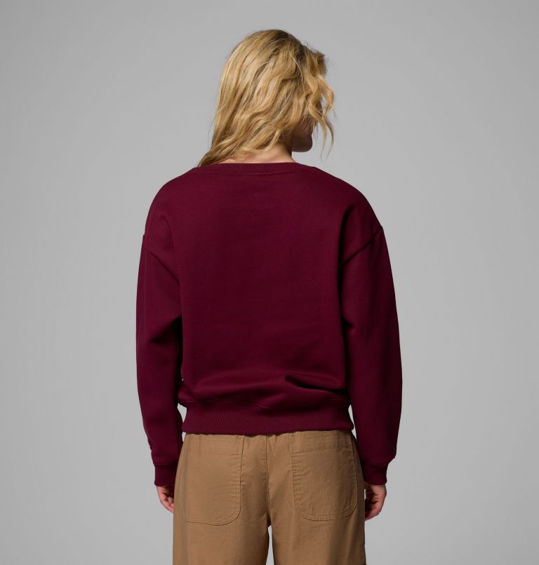 Women's Meridian Creek Crew Shirt, Color: Rich Wine, Eraser Pink Columbia All Arou, image 3