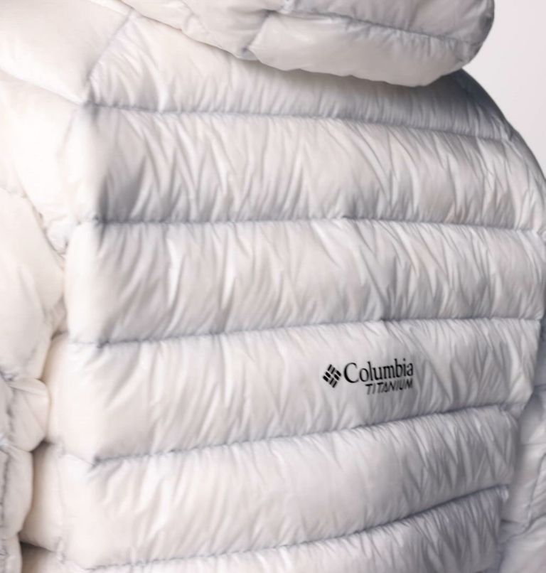 Women's Arctic Crest Down Hooded Jacket, Color: White