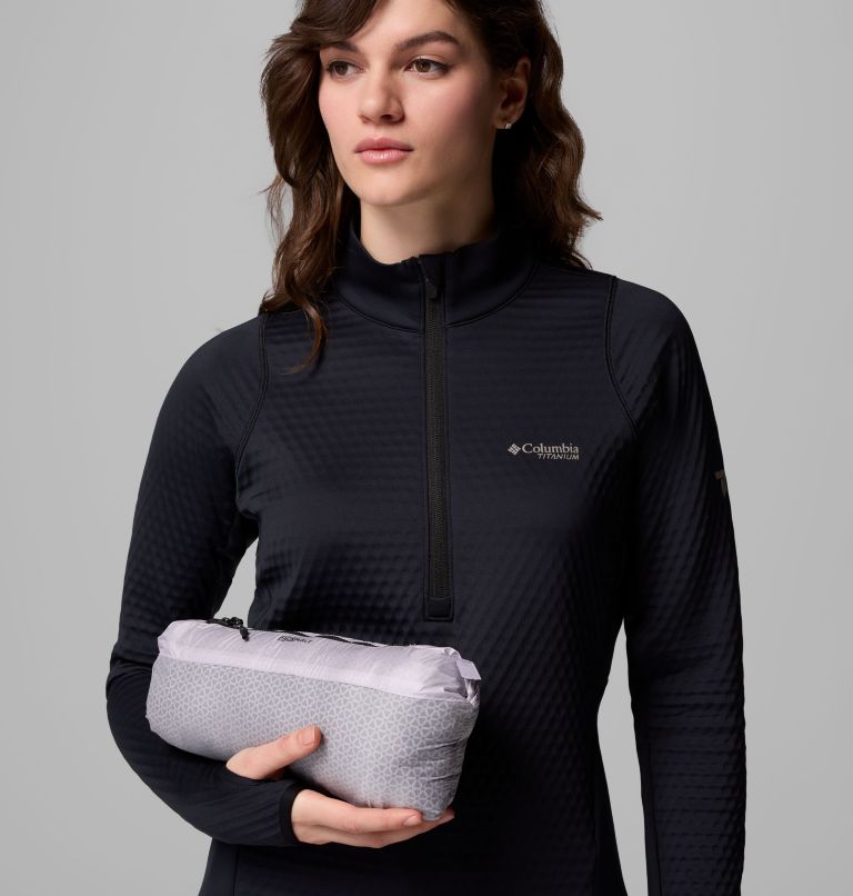 Women's Arctic Crest Down Hooded Jacket, Color: Lavender Pearl, image 10