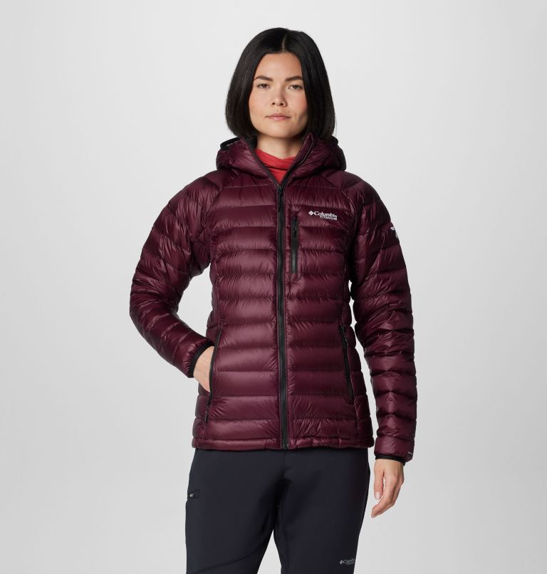 Columbia Women s Arctic Crest Down Hooded Jacket Large Moonvista