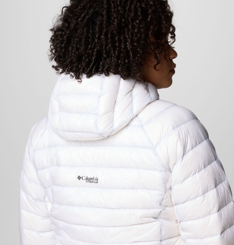 Women's Arctic Crest Down Hooded Jacket - Plus Size, Color: White, image 7