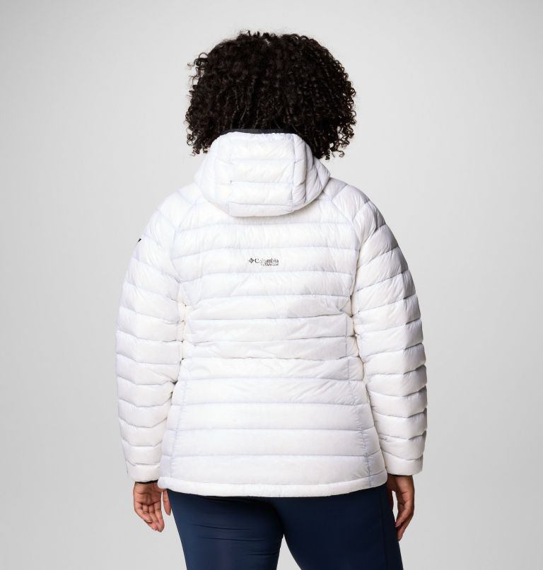 Women's Arctic Crest Down Hooded Jacket - Plus Size, Color: White, image 2