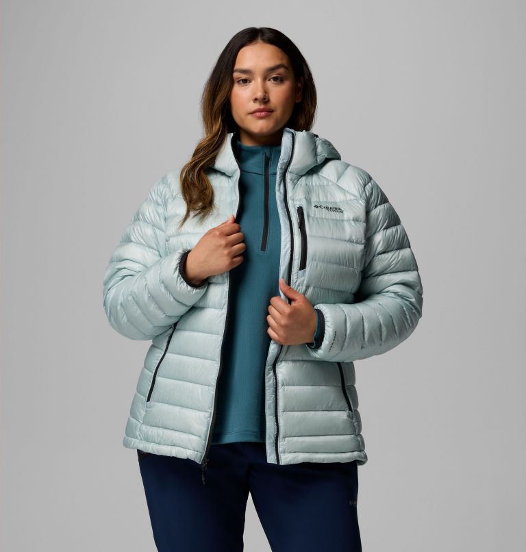 Manteau à capuchon en duvet Arctic Crest pour femmes – Grandes tailles, Color: Crushed Blue, image 5