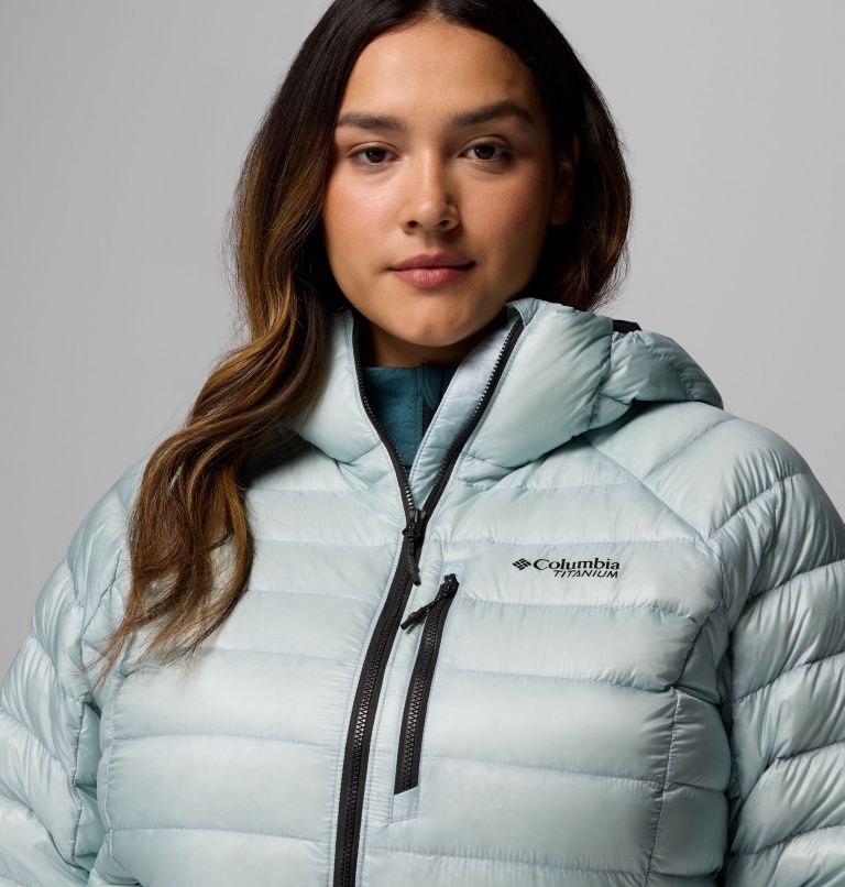 Manteau à capuchon en duvet Arctic Crest pour femmes – Grandes tailles, Color: Crushed Blue, image 7