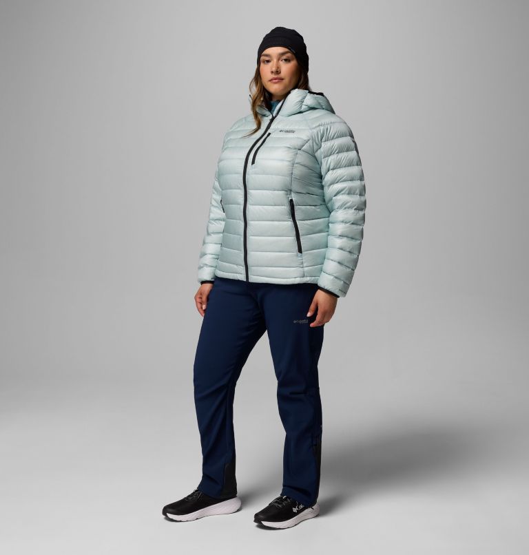 Manteau à capuchon en duvet Arctic Crest pour femmes – Grandes tailles, Color: Crushed Blue, image 2