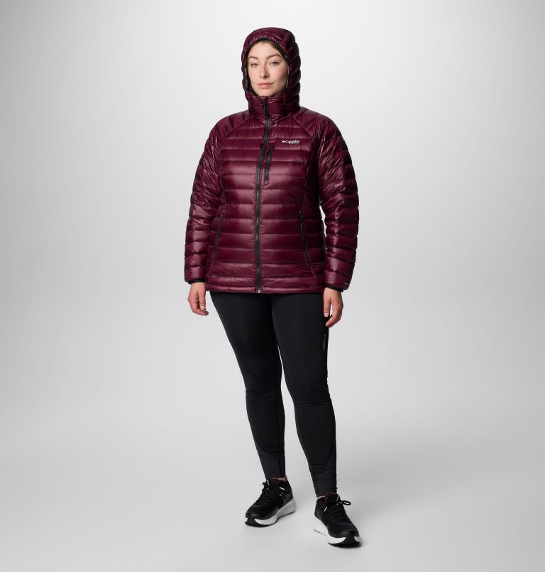 Women's Arctic Crest Down Hooded Jacket - Plus Size, Color: Moonvista, image 3
