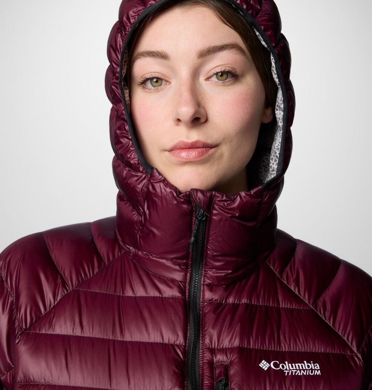 Women's Arctic Crest Down Hooded Jacket - Plus Size, Color: Moonvista, image 5
