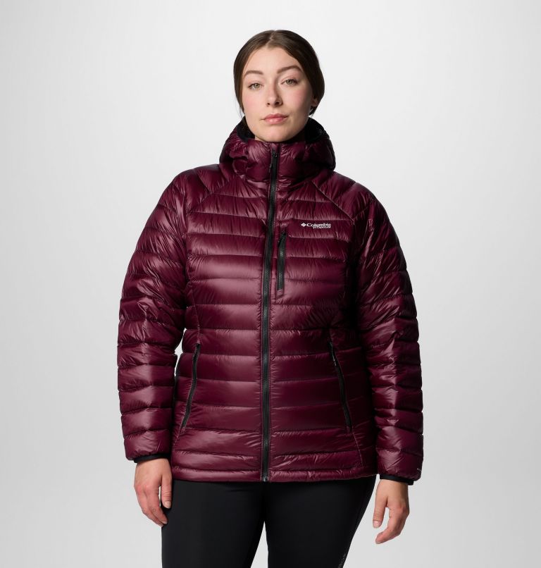 Women's Arctic Crest Down Hooded Jacket - Plus Size, Color: Moonvista, image 1