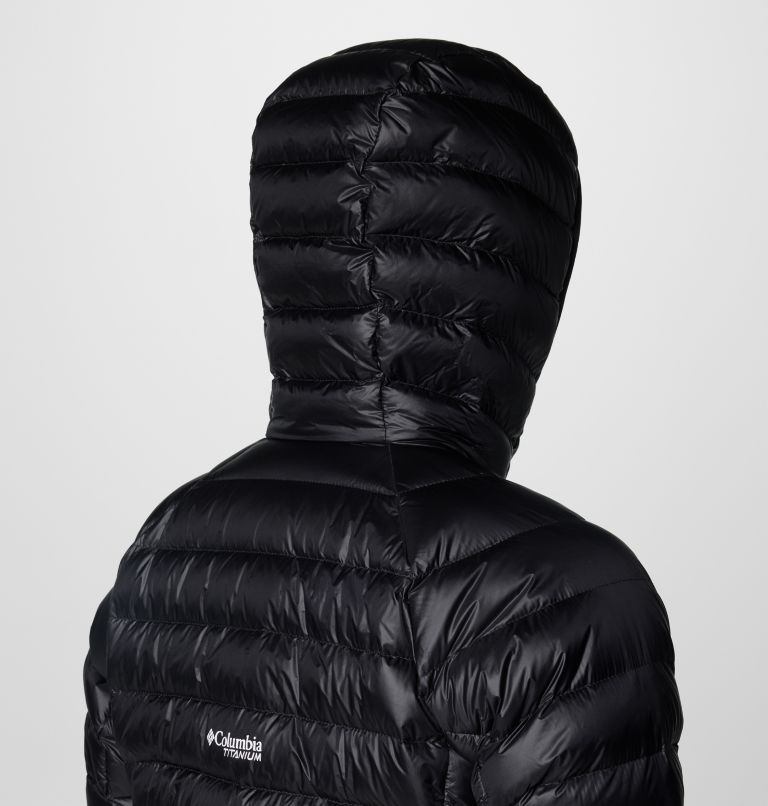 Women's Arctic Crest Down Hooded Jacket, Color: Black, image 6