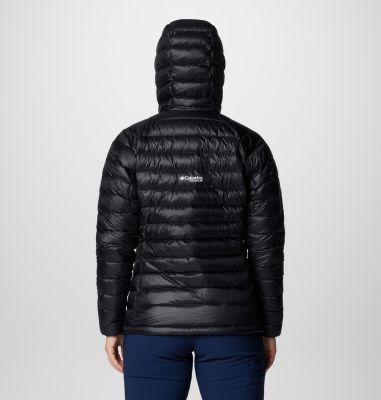 Women's Arctic Crest Down Hooded Jacket, Color: Black, image 2