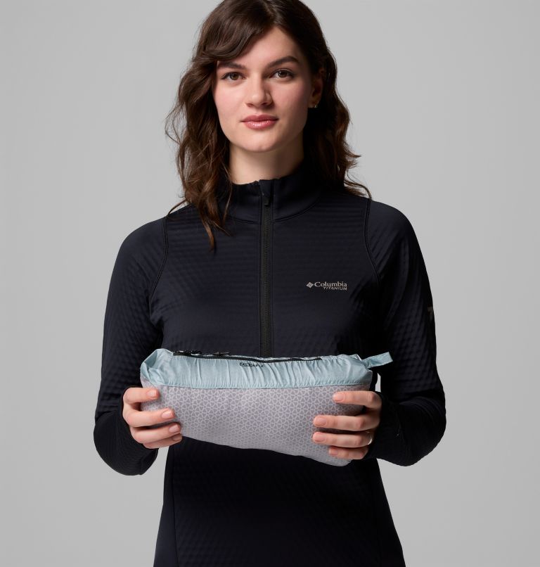 Women's Arctic Crest Down Hooded Jacket, Color: Crushed Blue, image 10