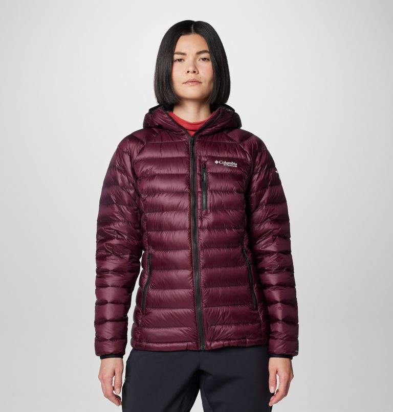 Women's Arctic Crest Down Hooded Jacket, Color: Moonvista, image 7