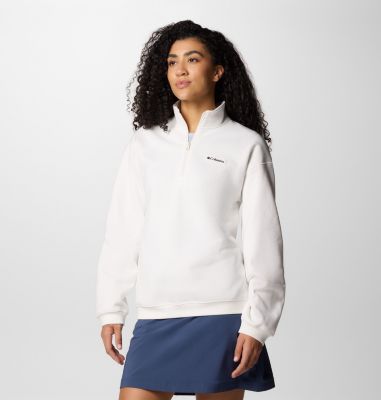 Sweat-shirt Demi-zip Meridian Creek Femme, Color: Sea Salt, image 3