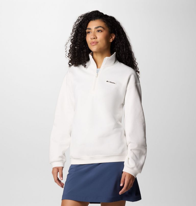 Women's Meridian Creek Half Zip Sweatshirt, Color: Sea Salt, image 3