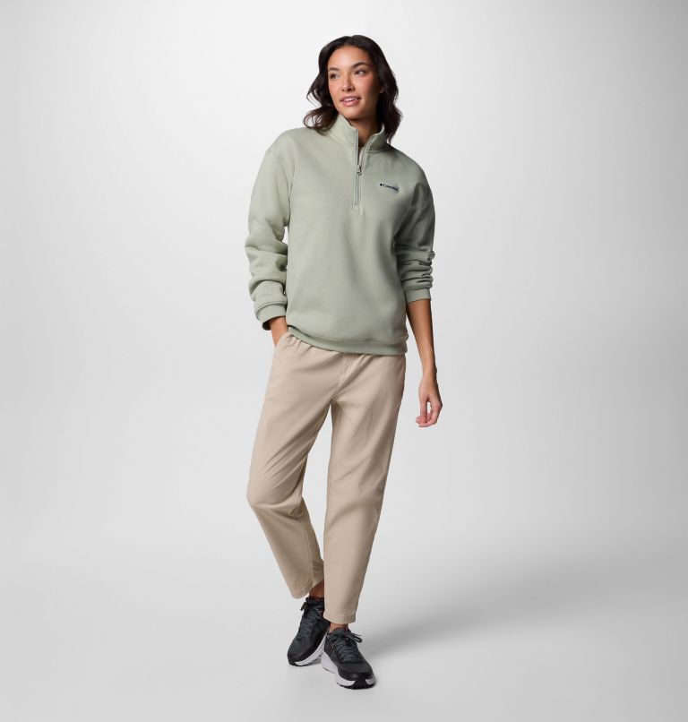 Women's Meridian Creek Quarter Zip Pullover, Color: Safari, image 5