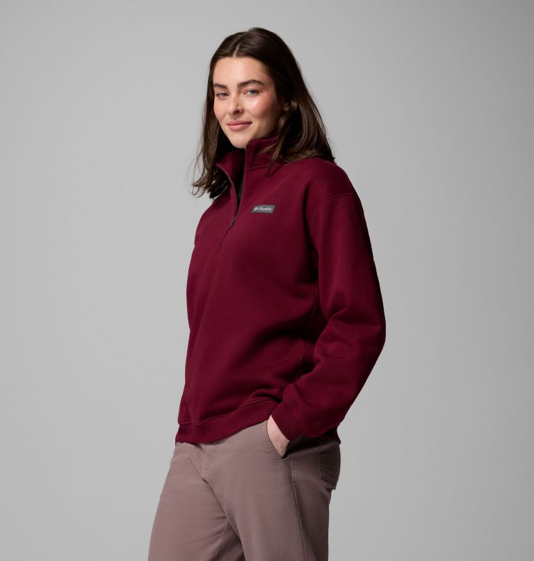 Women's Meridian Creek Quarter Zip Pullover, Color: Rich Wine, image 4
