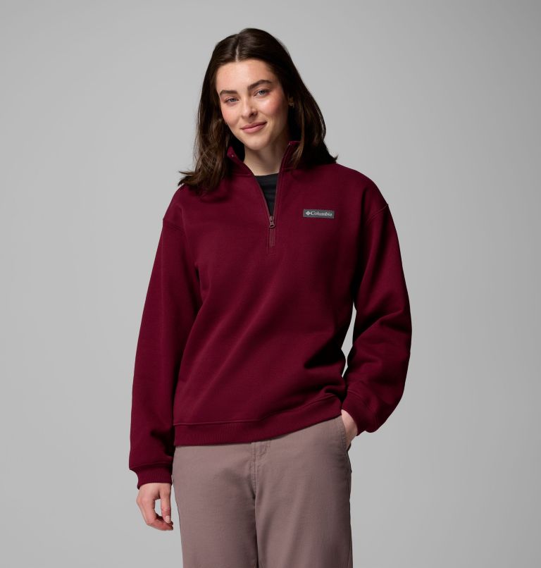 Women's Meridian Creek Quarter Zip Pullover, Color: Rich Wine, image 1