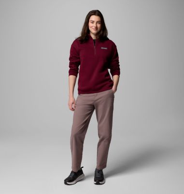 Women's Meridian Creek Half Zip Sweatshirt, Color: Rich Wine, image 2