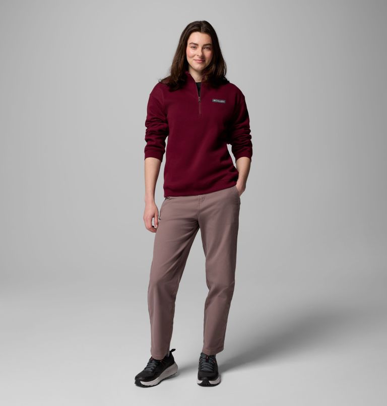 Women's Meridian Creek Quarter Zip Pullover, Color: Rich Wine, image 2