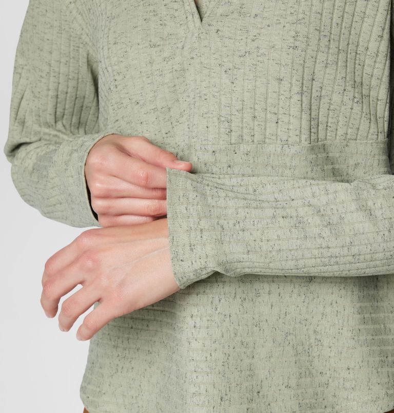 Women's Brea Falls Collared Long Sleeve Shirt, Color: Safari, image 6