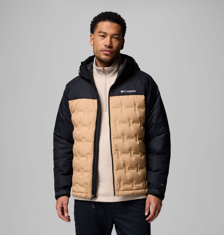 Men's Grand Trek III Down Hooded Jacket, Color: Canoe, Black, image 5