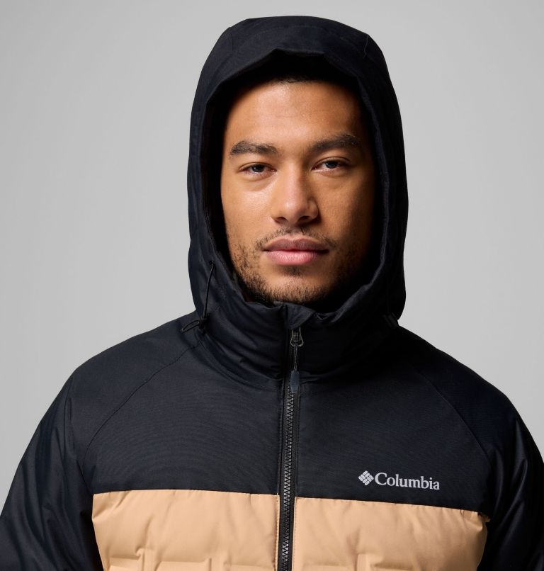 Men's Grand Trek III Down Hooded Jacket, Color: Canoe, Black, image 6