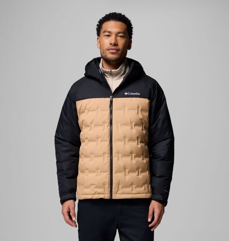 Men's Grand Trek III Down Hooded Jacket, Color: Canoe, Black, image 1